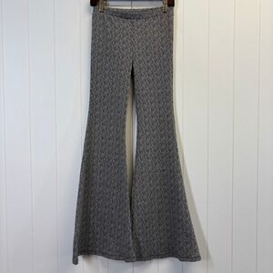 Gossip Womens Y2K Festival Boho Chevron Knit Bell Bottom Pants Size S Disco Cozy